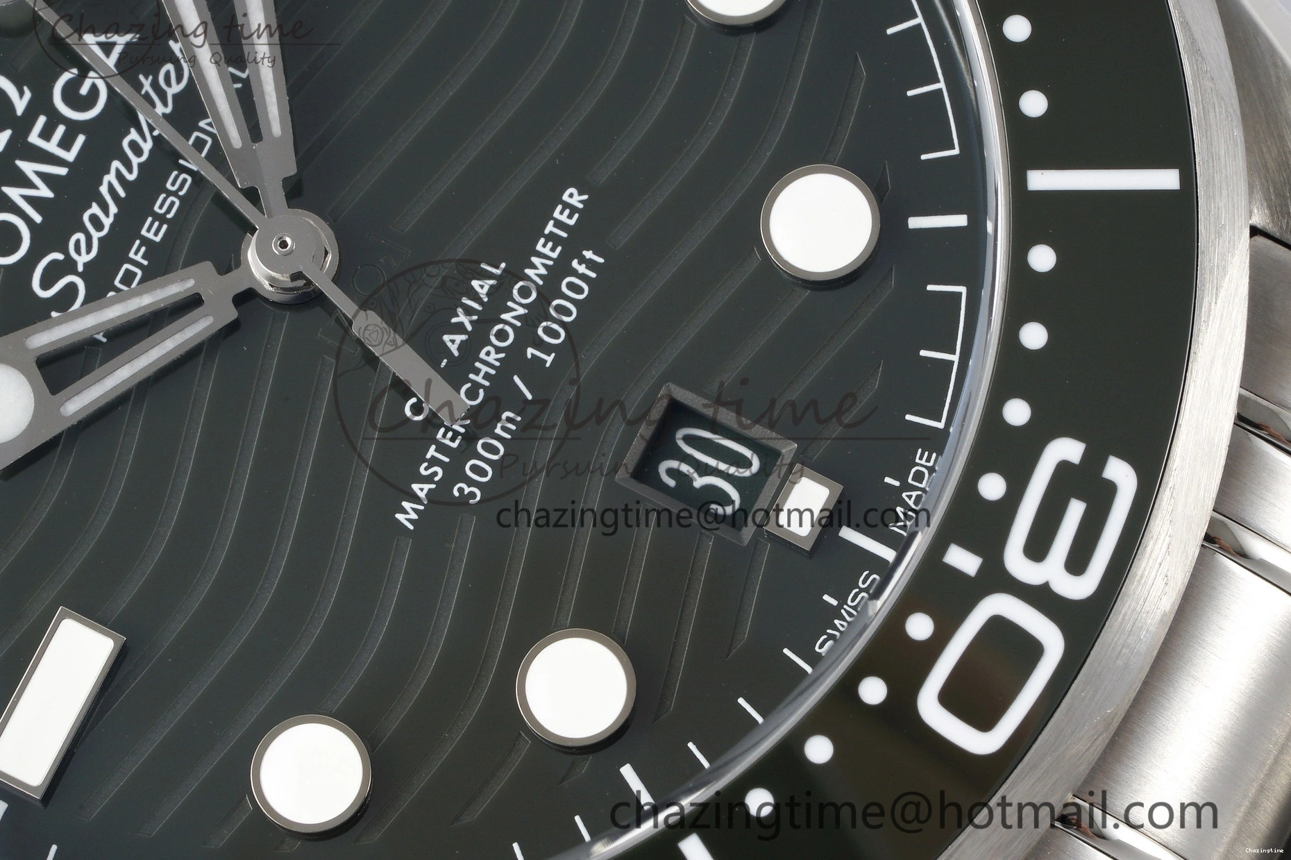 0406 Seamaster Diver 300M ZF 1:1 Best Edition Green Ceramic Green Dial on SS Bracelet A BestValue 7825